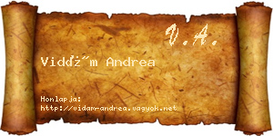 Vidám Andrea névjegykártya