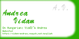 andrea vidam business card